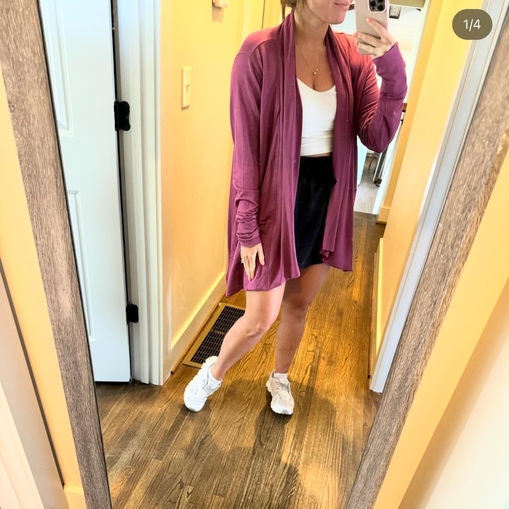 Athleta women’s purple cardigan